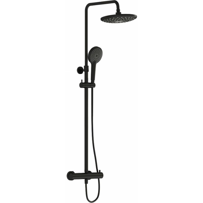 Душевая колонна VITRA AQUAHEAT BLISS 240 2F матовый черный A4720536