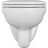 Комплект подвесной унитаз VITRA NORMUS, система инсталляции VITRA V12, кнопка LOOP O матовый хром, сиденье стандарт 9773B003-7203